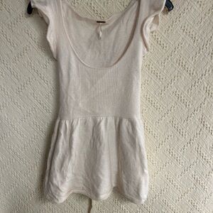 Free People Soft Cream Peplum Blouse